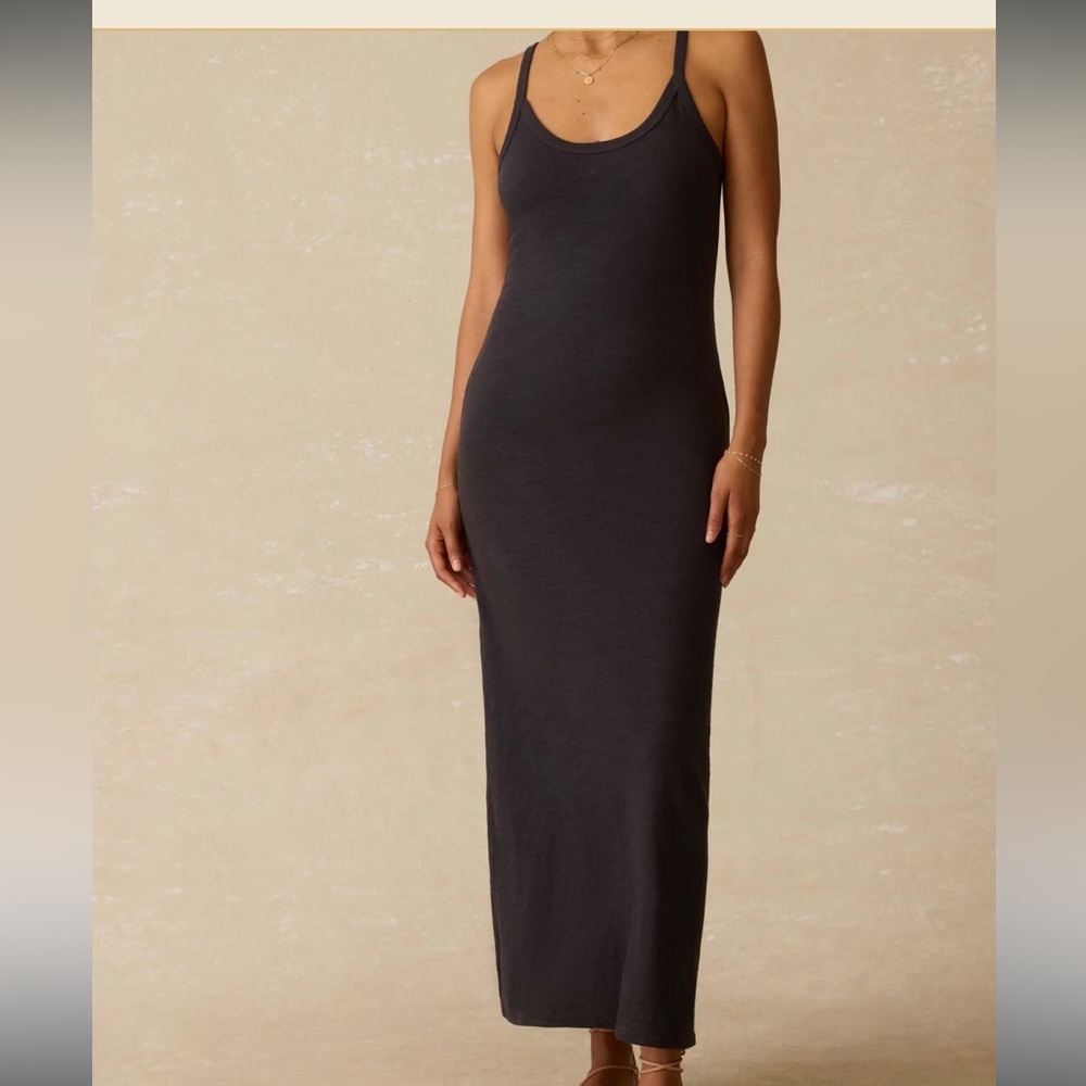 Faherty Sunwashed Slub Organic Cotton Maxi Tank Dress - Picture 5 of 5